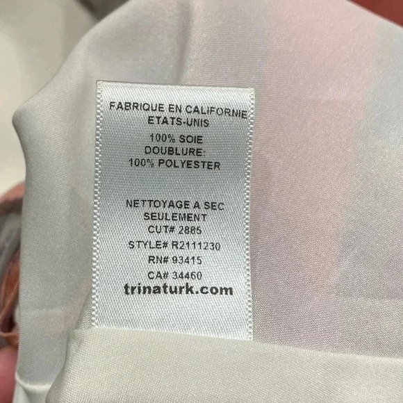 Trina Turk bias cut spaghetti strap dress, sz 6 - Picture 6 of 10